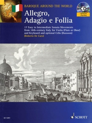 ALLEGRO ADAGIO E FOLLIA VLN(FL OR OB)/PNO BK/CD