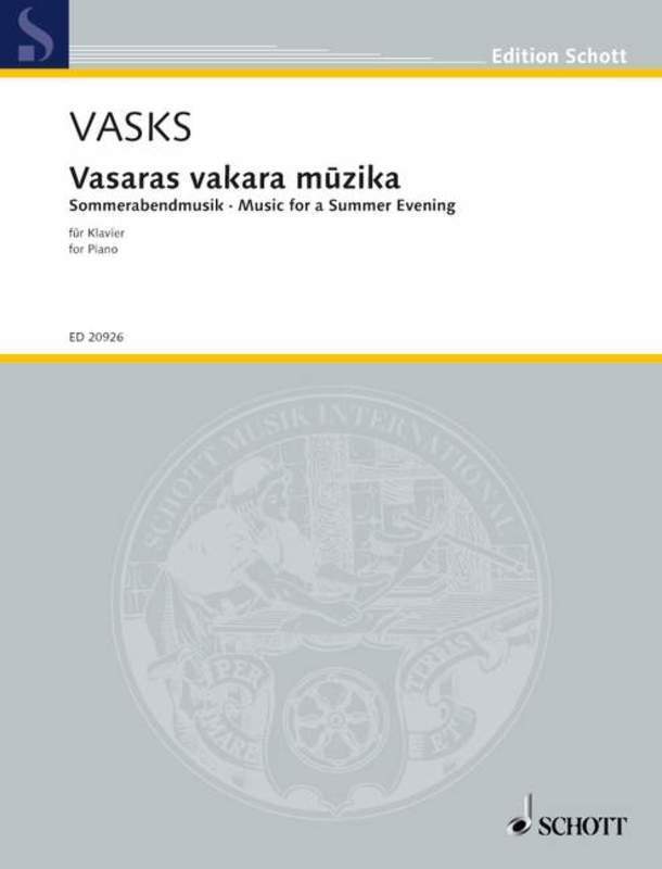 VASKS - MUSIC FOR A SUMMER EVENING PIANO