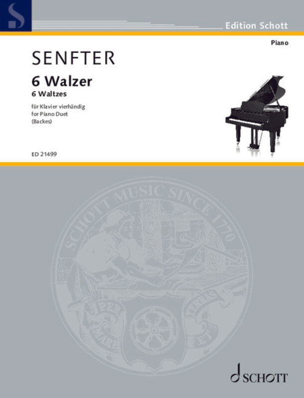 SENFTER - 6 WALTZES FOR PIANO DUET