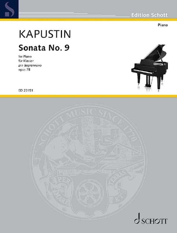 KAPUSTIN - SONATA NO 9 OP 78 FOR PIANO