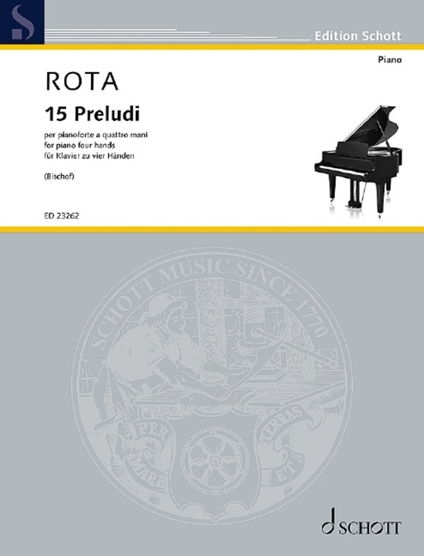 ROTA - 15 PRELUDES FOR PIANO DUET