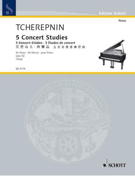 TCHEREPNIN - 5 CONCERT STUDIES OP 52 PIANO