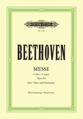 BEETHOVEN - MASS C OP 86 VOCAL SCORE