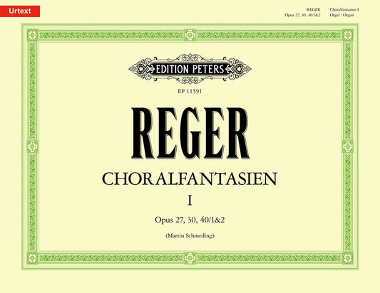 REGER - CHORALE FANTASIAS I FOR ORGAN