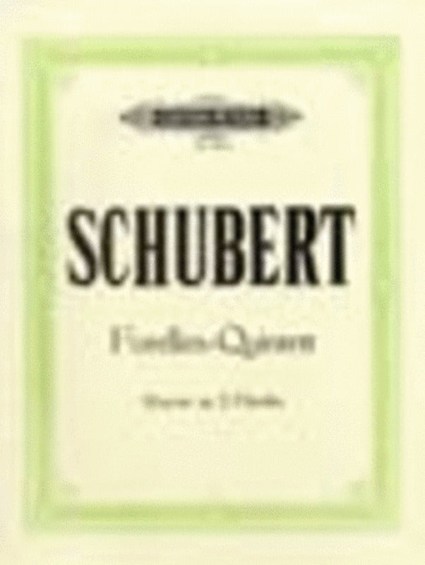 SCHUBERT - TROUT QUINTET PIANO REDUCTION