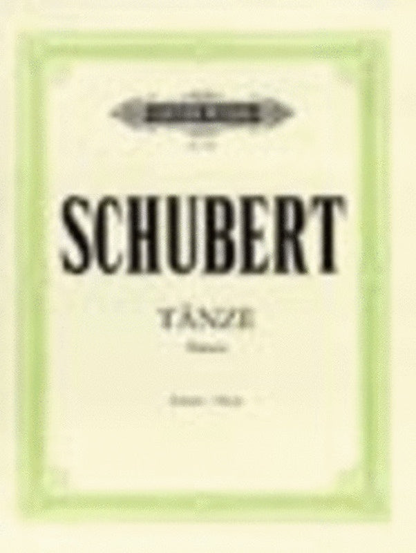 SCHUBERT - DANCES D783 FOR PIANO