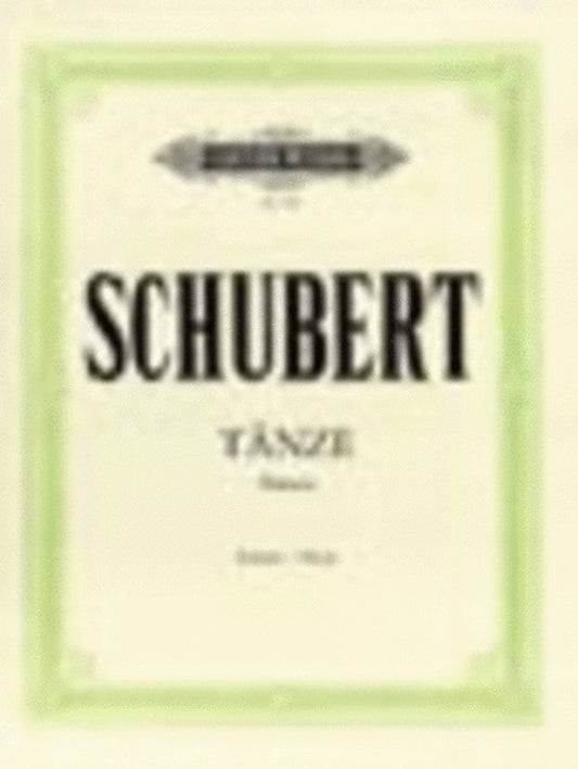 SCHUBERT - DANCES D783 FOR PIANO