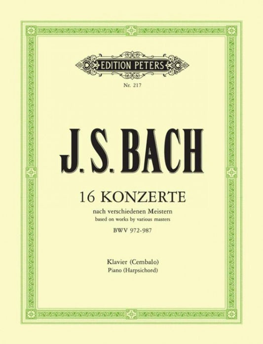16 CONCERTOS BASED ON WORKS BY VARIOUS MASTERS