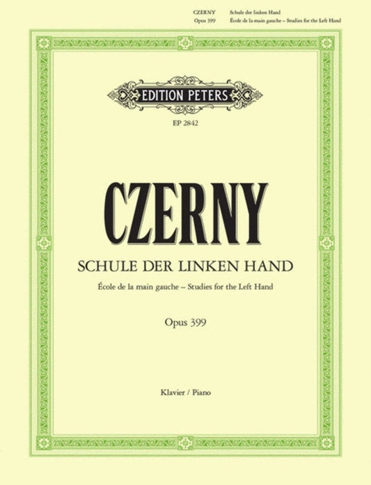 CZERNY - 10 STUDIES FOR THE LEFT HAND OP 399