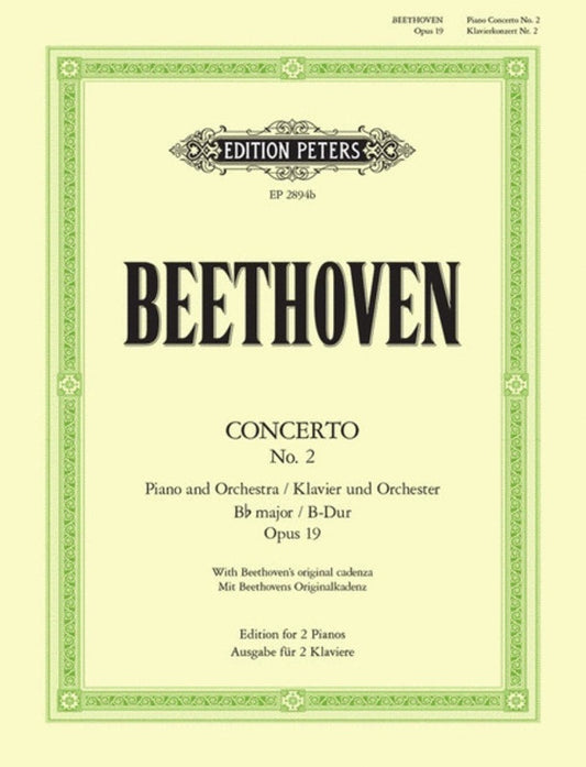 BEETHOVEN - CONCERTO NO 2 B FLAT OP 19 2PNO 4HND