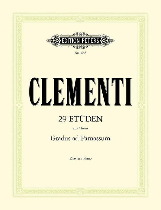 CLEMENTI - 29 ETUDES FROM GRADUS AD PARNASSUM