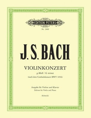 BACH - CONCERTO NO 5 G MIN BWV1056 VIOLIN/PIANO