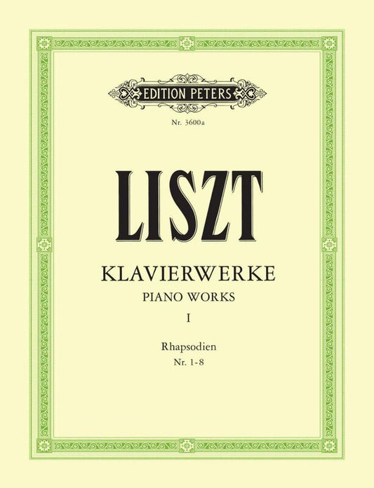 PIANO WORKS VOL 1 HUNGARIAN RHAPSODIES NOS 1-8