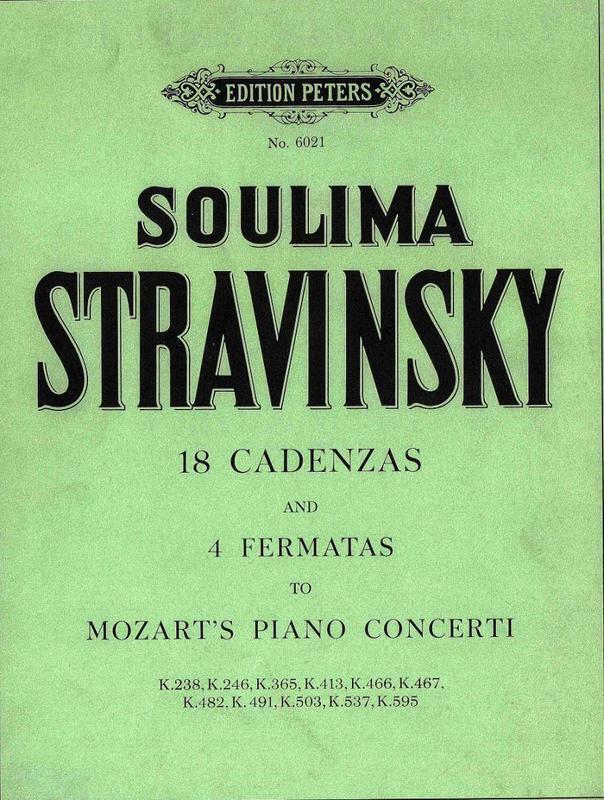 CADENZAS 18 AND FERMATAS 4 TO MOZART CONCERTOS