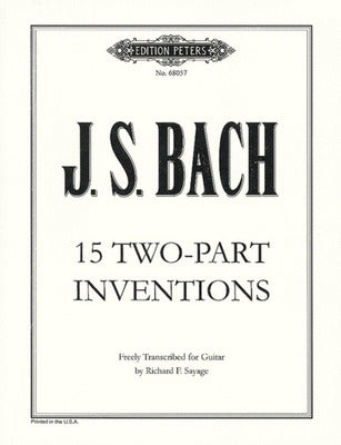 BACH - 15 TWO PART INVENTIONS FOR GUITAR