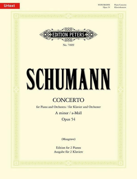 SCHUMANN - PIANO CONCERTO A MIN OP 54 2P 4H URTEXT