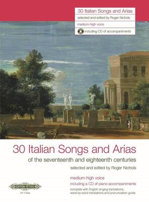 30 ITALIAN SONGS AND ARIAS MEDIUM HIGH VOICE BK/CD
