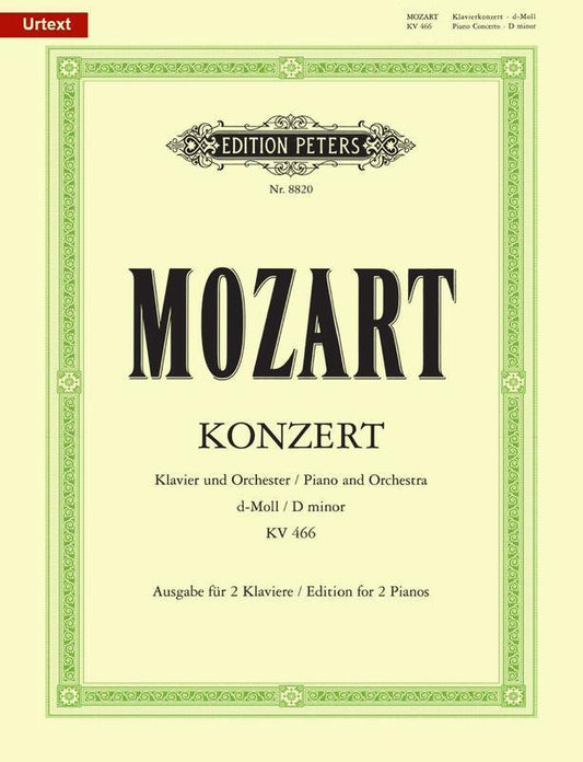 MOZART - CONCERTO NO 20 D MINOR K 466 2P 4H