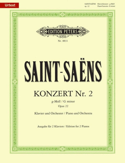 SAINT-SAENS - CONCERTO NO 2 OP 22 G MIN 2P 4H