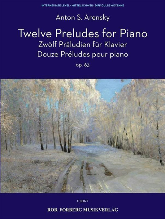ARENSKY - 12 PRELUDES FOR PIANO OP 63