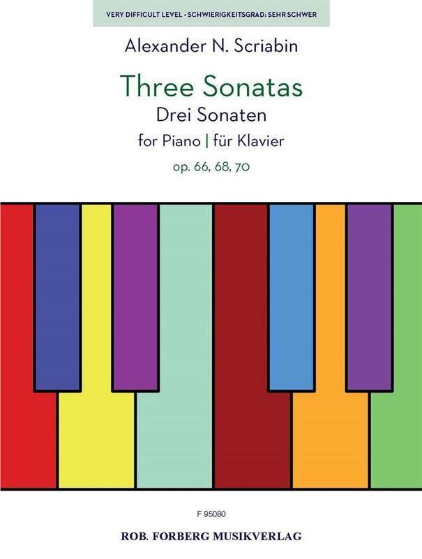 SCRIABIN - 3 SONATAS OP 66, 68, 70 FOR PIANO