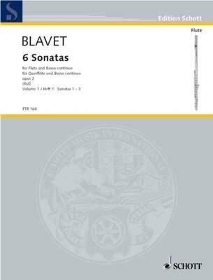 BLAVET - 6 SONATAS OP 2 VOL 1 NOS 1-3 FLUTE/BC