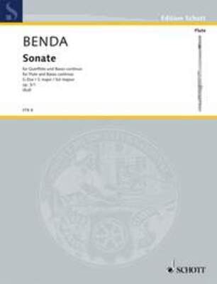 BENDAA - SONATA G MAJOR OP 3 NO 1 FLUTE/PIANO