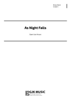 AS NIGHT FALLS FOR CORNET/BRASS BAND BB4 SC/PTS