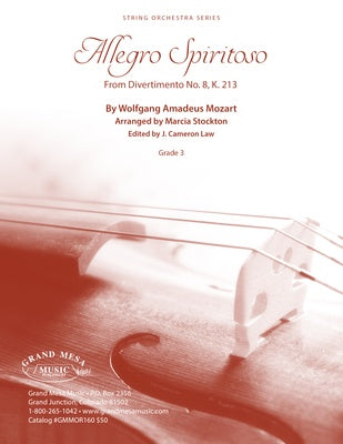 ALLEGRO SPIRITOSO FOR STRING ORCHESTRA SO3 SCORE