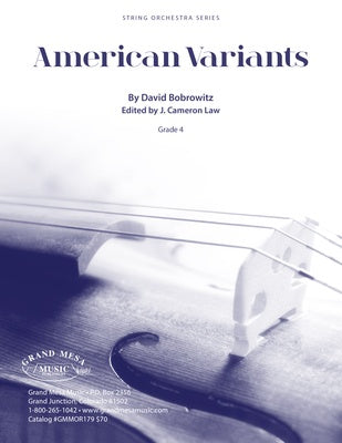 AMERICAN VARIANTS FOR STRING ORCHESTRA SO4 SCORE