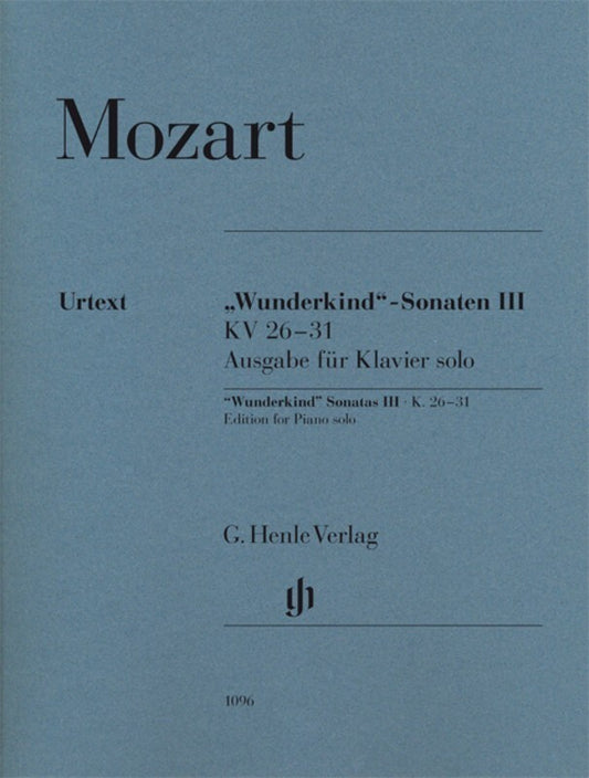 WUNDERKIND SONATAS BK 3 K 26-31 URTEXT