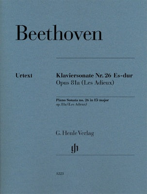 BEETHOVEN - PIANO SONATA NO 26 E FLAT OP 81A LES ADIEUX