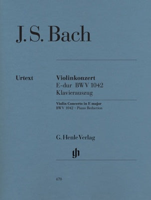 BACH - CONCERTO E MAJOR BWV 1042 VIOLIN/PIANO