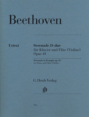 BEETHOVEN - SERENADE D MAJOR OP 41 FLUTE/PIANO