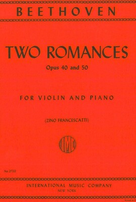 BEETHOVEN - 2 ROMANCES OP 40 G OP 50 F VIOLIN/PIANO