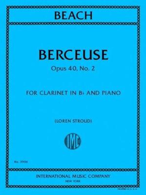 BEACH - BERCEUSE OP 40 NO 2 FOR CLARINET/PIANO