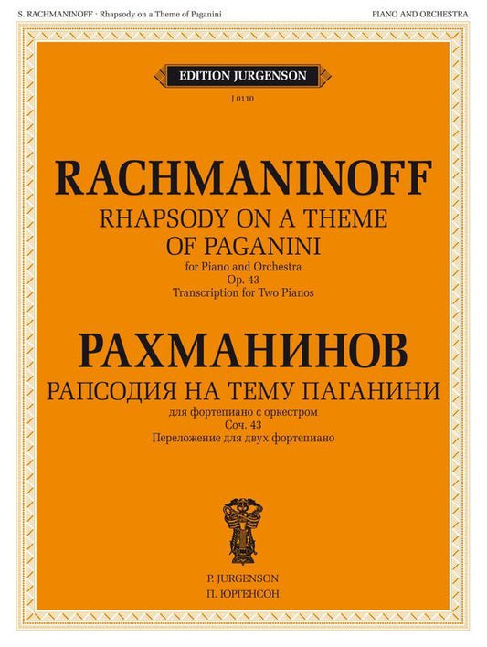 RACHMANINOFF - RHAPSODY ON THEME PAGANINI OP 43 2P4H