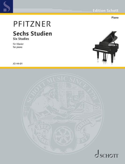 PFITZNER - 6 STUDIES OP 51 FOR PIANO