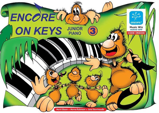 ENCORE ON KEYS JUNIOR PIANO LEV 3 BK/OLA/FLASH CARDS