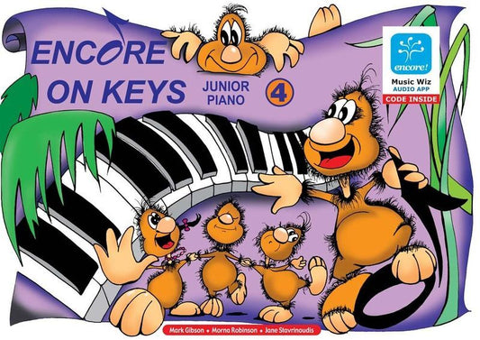 ENCORE ON KEYS JUNIOR PIANO LEV 4 BK/OLA/FLASH CARDS