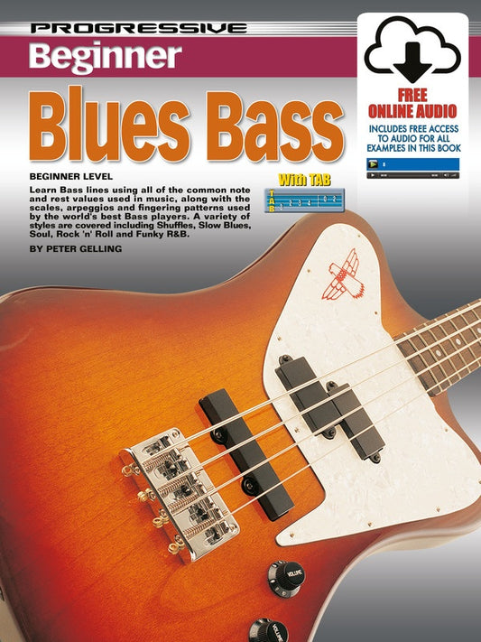 PROGRESSIVE BEGINNER BLUES BASS BK/OLA