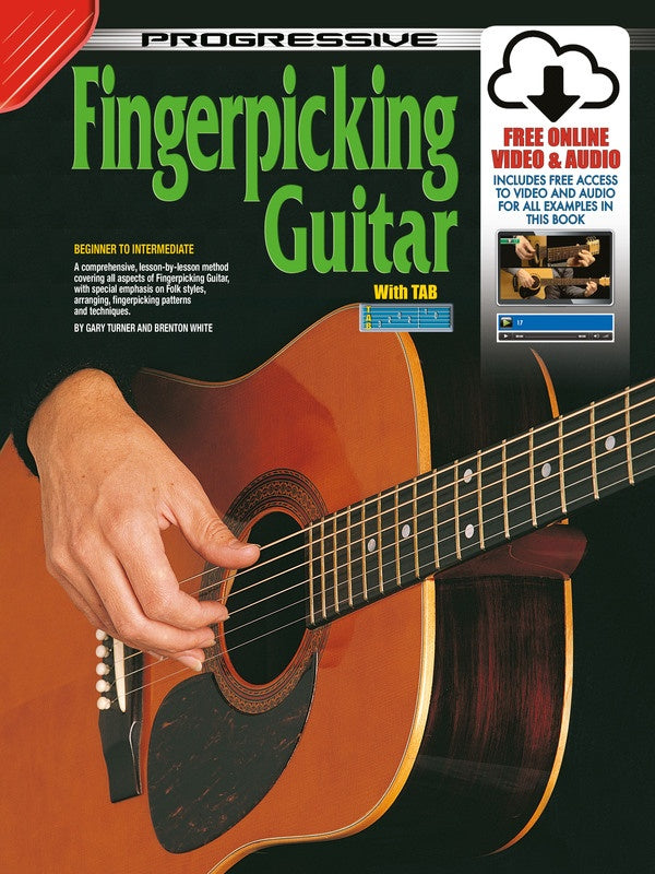 PROGRESSIVE FINGERPICKING GUITAR BK/OLA