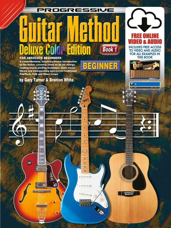 PROGRESSIVE GUITAR METHOD BK 1 DELUXE COLOR EDITION BK/OLA