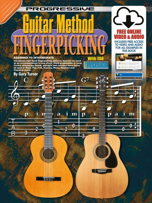 PROGRESSIVE GUITAR METHOD FINGERPICKING BK/OLA