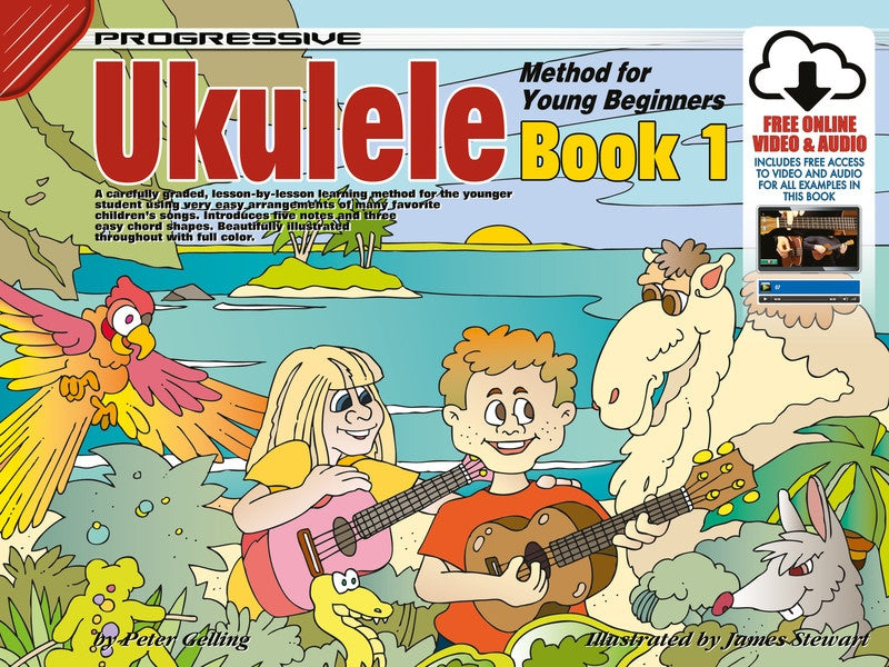 PROGRESSIVE UKULELE METHOD FOR YOUNG BEGINNERS BK 1 BK/OLA