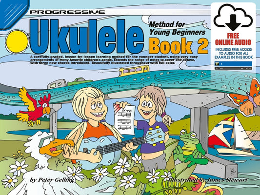 PROGRESSIVE UKULELE METHOD FOR YOUNG BEGINNERS BK 2 BK/OLA