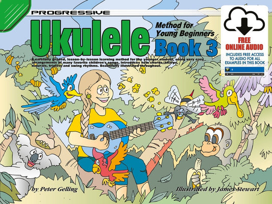 PROGRESSIVE UKULELE METHOD FOR YOUNG BEGINNERS BK 3 BK/OLA