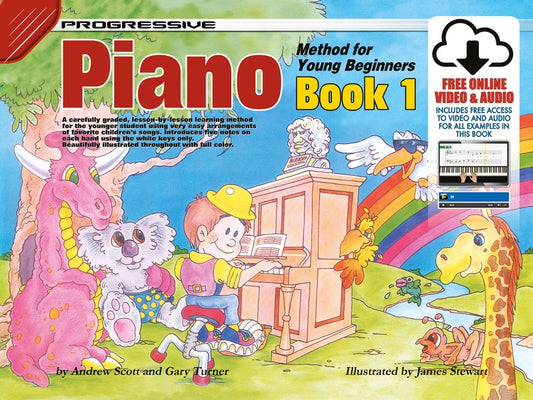 PROGRESSIVE PIANO METHOD FOR YOUNG BEGINNERS BK 1 BK/OLA