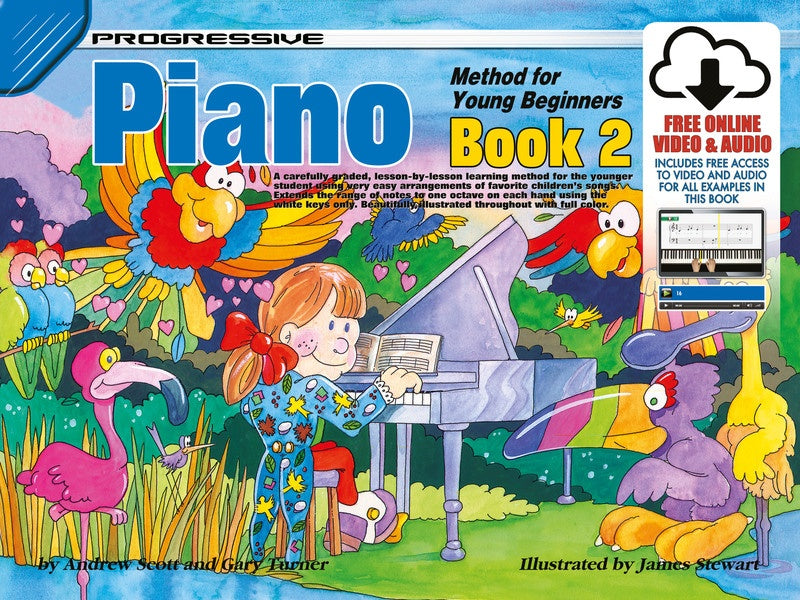 PROGRESSIVE PIANO METHOD FOR YOUNG BEGINNERS BK 2 BK/OLA