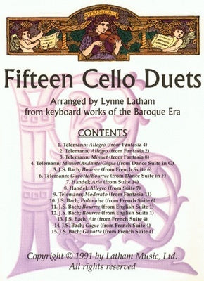 15 CELLO DUETS ARR LATHAM